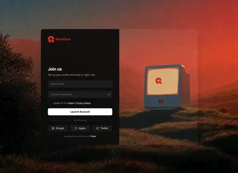 NovaDesk Signup 缩略预览